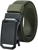 LionVII Ceinture élastique à cliquet avec boucle automatique, réglable et extensible, ceinture de travail pour homme, 130 cm