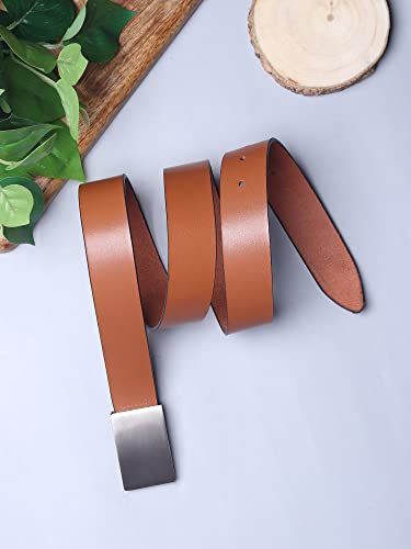 Image of USL Formal /Casual Black Tan Brown Color Genuine Leather Belts For Men (34, Black)
