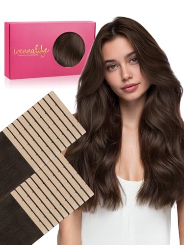 Image of WENNALIFE 3.15 inch Wide Tape in Hair Extensions Human Hair, Tape in Weft