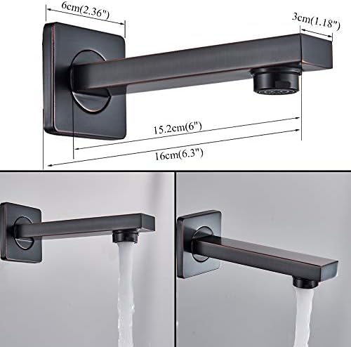 Douche à effet de pluie robinet de bain mural mitigeur bronze 12" - 5