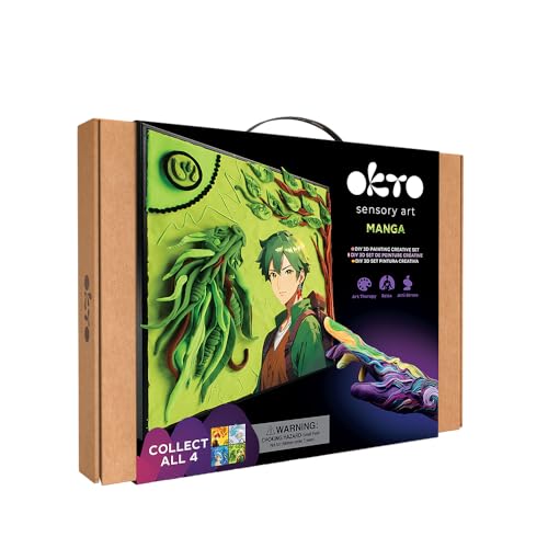 OKTO Manga Earth peinture 3D loisir créatif adulte kit sculpture tableau relief pâte polymère