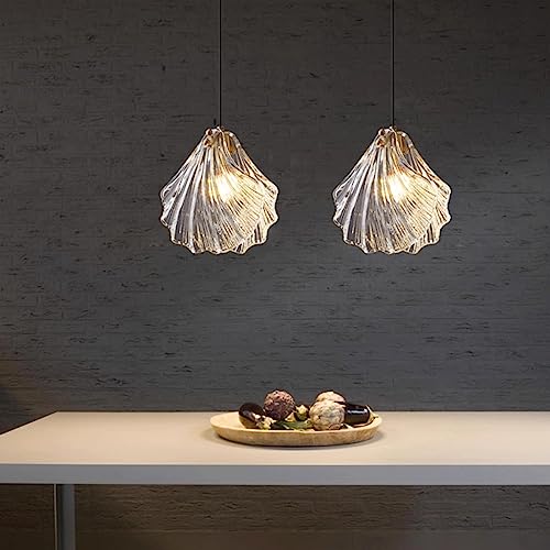 Lámpara colgante de vidrio en forma de concha de estilo industrial HAIDU 7