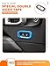 Savadicar Sky Blue Interior Accessories - Door Lock Button Bezel Trim Set for 2018-Present Jeep Wrangler JL JLU 4XE & Gladiator JT - Solid Color Interior Decor Upgrade Option, 2-Piece