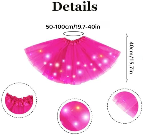 Women's LED Tutu Skirts Layered Ballet Dance Tulle Skirt Light Up Skirts for Party Costume2