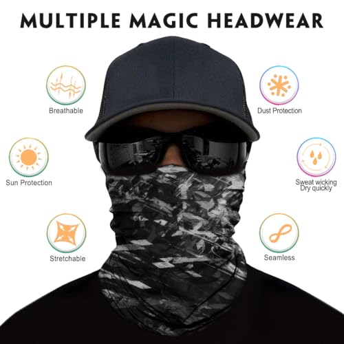 Image of Neck Gaiter for Men Women Headwear Bandana Head Wrap Face Scarf Mask Cover Warmer Balaclava-Seamless & Versatile