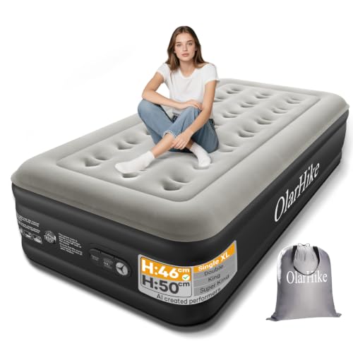 OlarHike Single Airbed Inflatable Air Mattress 90 x 200 x 46cm 150KG