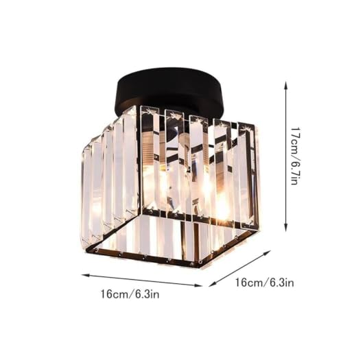Lámparas de techo modernas E27 de cristal americano para balcón y pasillo de hierro 6