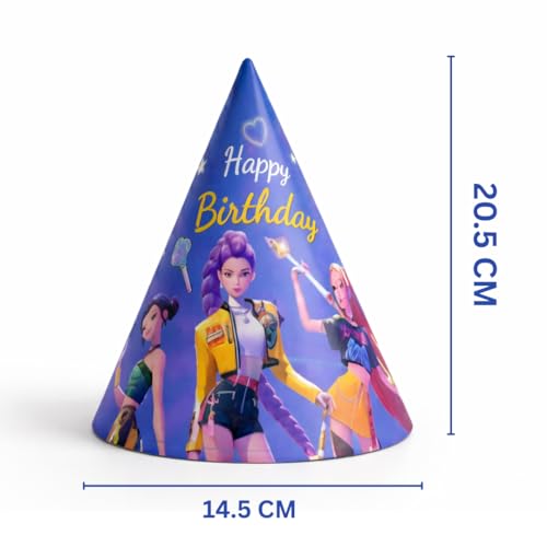 Image of Wanna Party Korean Pop Band Theme Birthday Hats - Stylish Party Caps for Kids, Teens & Fans | Korean Pop Theme Celebration Accessories for Birthday Decorations