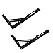 HOFFEN 2 Pcs Black Paint Folding Shelf Bench Table Folding Bracket, Short Release Arm