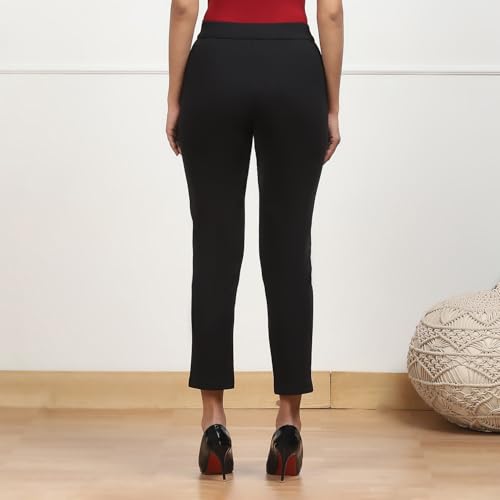 Pantalon slim noir femme BIBA coupe ajustée extensible taille 30