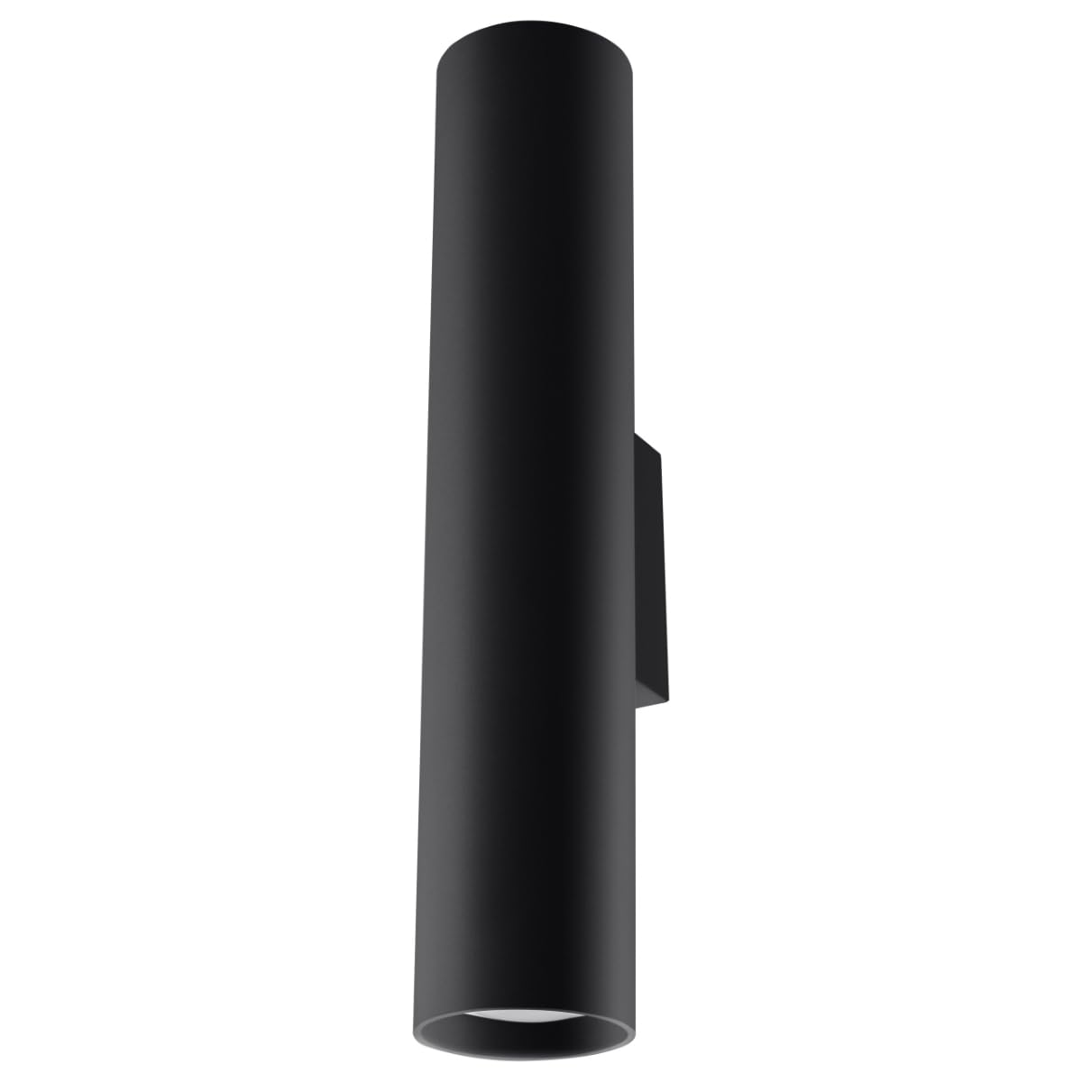 SOLLUX lighting Lagos 2 Applique Murale | Design Moderne avec Abat-jour Cylindrique, Style Industriel | Ampoule GU10 Remplaçable, 2 x 40 W | Acier Peint par Poudrage, Noir, 6 x 8 x 30 cm