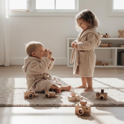 image for BAGNO MILANO Organic Turkish Cotton Kids Bathrobe, Soft Terry Cotton-A