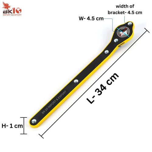 Image of BK 10 IMPORT & EXPORT Labor Saving Hand Car Jack Wrench /Wrench /Jack Ratchet Wrench for Car, Long Handle for Scissor Jack, Positive and Reversal Knob Design (Jack Wrench Ratchet)