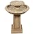 Sunnydaze 28-Inch Beveled Flower Outdoor Water Fountain - 2-Tier Backyard Water Feature & Bird Bath for The Patio or Yard