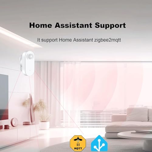 Image of Haozee Smart Motion Sensor, Zigbee PIR Motion Sensor with Illumination, High Sensitivity, Real-time Detection, Zigbee Hub Required, Supports Home Assistant, Smartthings,Hubitat