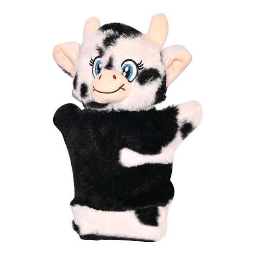Image of Besties Cow Hand Puppets for Kids - Soft Hand Puppets for Kids, Story Telling Puppet for Kids, Hand Puppet Toy, Plush Animals Hand Puppet Toys, Fun Play Learning Toys - (Cow Black)