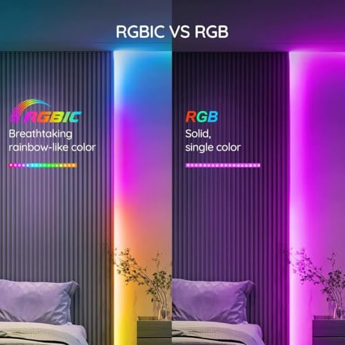 Image of WS2811 12V Addressable RGB LED Strip Light (5M), 300 LEDs, Chasing Rainbow Effects, Black PCB, Ideal for Gaming Setup, False Ceiling & DIY Projects