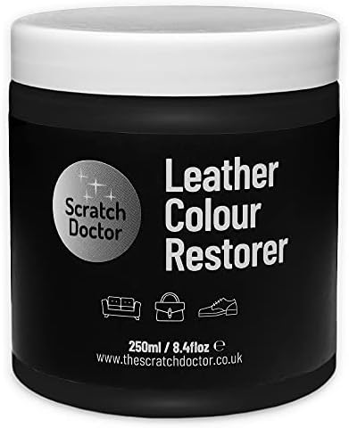 Scratch Doctor Leather Colour Restorer Easily Repair & Recolour Faded or Worn Leather Sofas Chairs Handbag Shoes Boots Saddle Equestrian Tack (Black, 50ml)