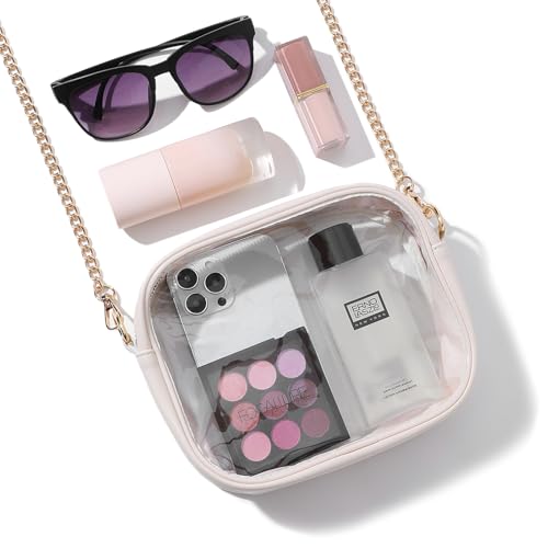 Image of TOBVZOO Clear Bag Stadium Approved, Crossbody Transparent Bag for Concerts Sports Events, Purses for Men & Women