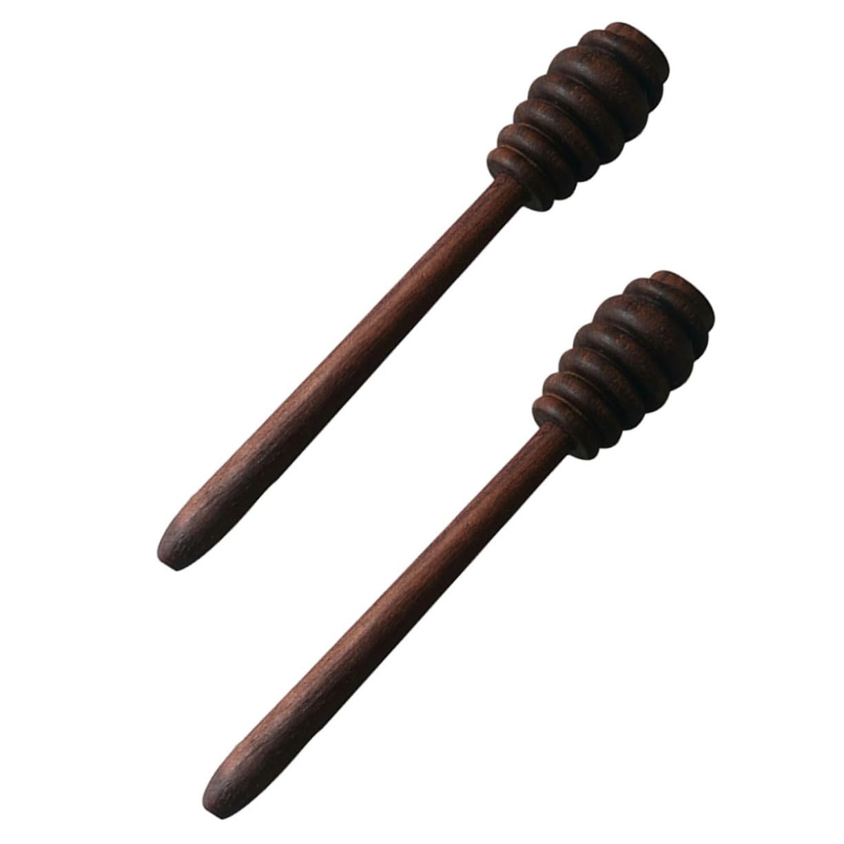 PRETYZOOM 2pcs Honey Stick Dipper And Honey Small Honey Stirrers Honey Stirring Rod Acacia Sticks Honey Wand Coffee Wands Syrup Stirrer Stirring Spoons Honey Spoon Black Walnut re-usable