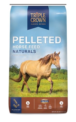 Triple Crown Naturals Pelleted Horse Feed, GMO Free, Soy Free, 50 lbs