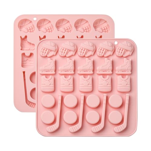 Moldes de silicona hockey 2 piezas para repostería miniatura 1