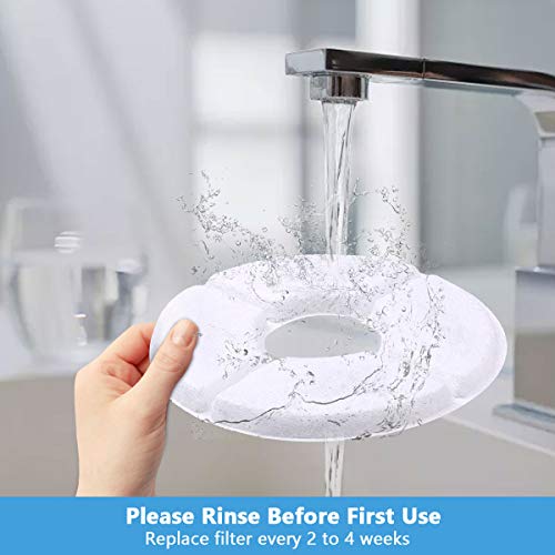 Image of Pet Fountain Filters, Automatic Pet Fountain Dog Cat Water Fountain Dispenser for 84oz /2.5L Flower Fountains (Round Filters 8 Packs)