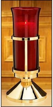 Religious Supply Sanctuary Lamp with Ruby Sanctuary Globe