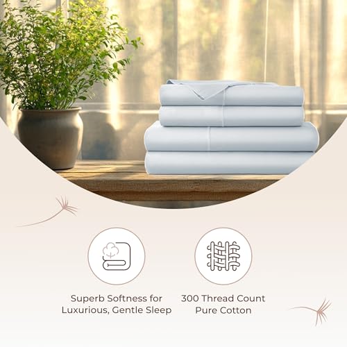 Image of Whisper Organics 100% Organic Cotton Bed Sheets with Deep Pocket 4 Pc. Set