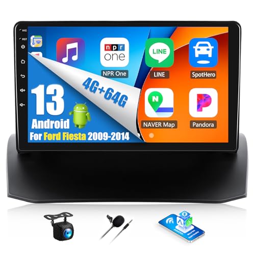Autoradio Android 13 Ford Fiesta 2009-2014 OiLiehu 4G+64G CarPlay sans fil