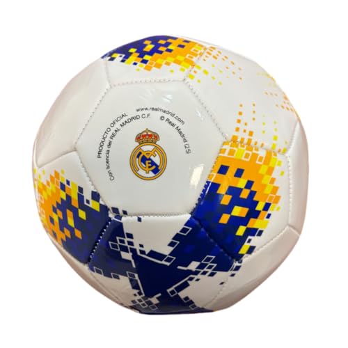 JYC CREATIVE Ballon de Football Officiel de Barcelone, pour Les Amateurs, Cadeau pour Enfants, garçons et Adultes, modèle A (Real madrid2)