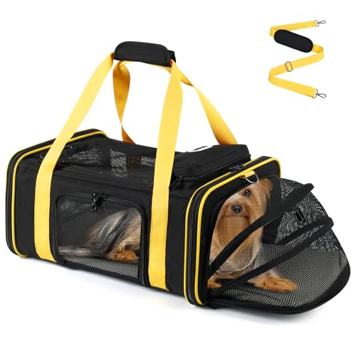 185L-x135W-x95H-Southwest-Airlines-Approved-Expandable-pet-Carrierfor-Extra-Small-Dog-Puppy-cat-Weight-up-to-10-12-lbs-and-Length-up-to-175Black 185L x135W x95H Southwest Airlines Approved Expandable pet Carrierfor Extra Small Dog Puppy cat Weight up to 10 12 lbs and Length up to 175Black