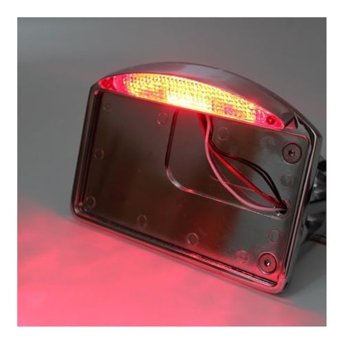 Feu arrière moto résistant aux vibrations avec support de plaque pour Shadow - 5