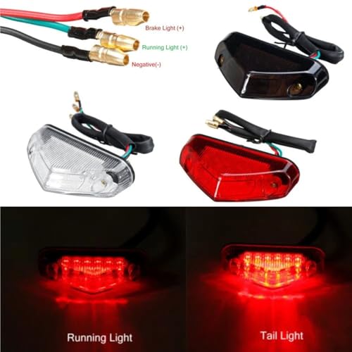 Faro delantero trasero universal para moto de 12V que soluciona fallos de luz de freno roja