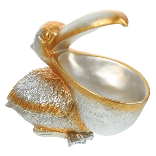 minkissy Vogel Statue Skulptur Schlüssel Behälter Dekorative Schale Geschenkebox Schmuck Box Aufbewahrungsbox Tischdekoration für Zuhause Desktop Ornament