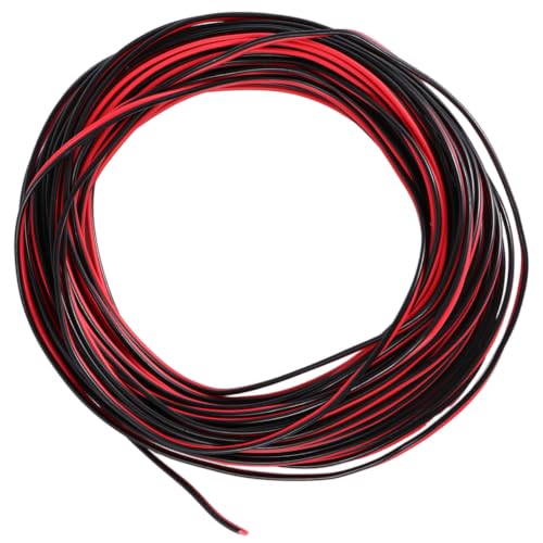 Cable de altavoz doble conductor paralelo 22awg PRETYZOOM cobre rojo para car audio