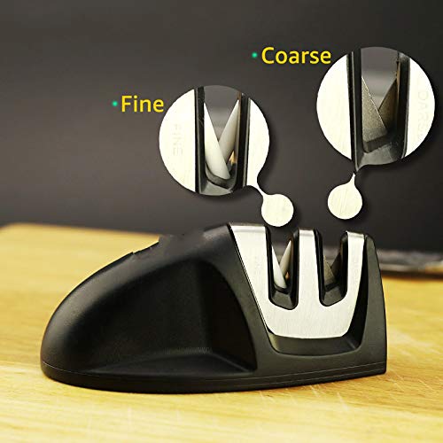 RedAeL 2-Stufen-Messerschärfer: Diamant- und Keramikschleifstein, rutschfeste Basis, Schwarz 8 RedAeL 2-Stufen-Messerschärfer: Diamant- und Keramikschleifstein, rutschfeste Basis, Schwarz