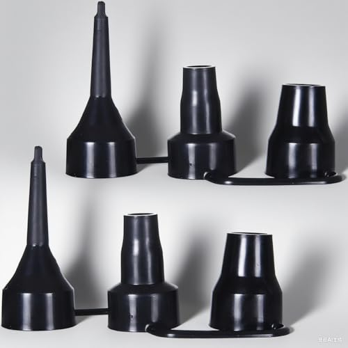 2Set of 3 Sizes Air Pump Replacement Nozzles Air Pump Nozzles for Inflatables Plastic Nozzle Head Air Pump Accessory Adapter for Inflatables for Partial Air Bed Air Mattress