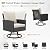 Amopatio 7 Seats Patio Furniture Set, 360° Swivel Chairs, 6 Pieces, Beige