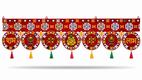 Shubh Labh Bandarwal Toran for Door Entrance | Handmade Gujarati ...