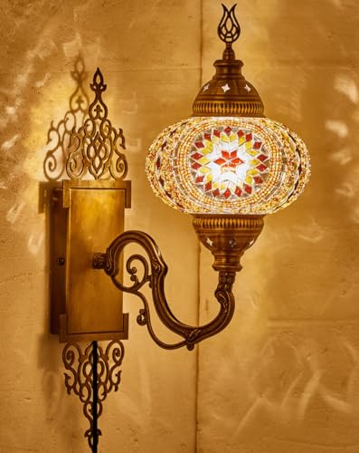 Turkish Moroccan Mosaic Plug-in Wall Sconce Lamp