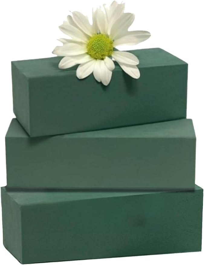 3 Pack Large Wet Floral Foam Block 23 x 11 x 7cm | Florist Foam Bricks for Fresh Flowers | Versatile Flower Foam for Weddings, Birthdays, Parties, Table Displays & Elegant Home Décor