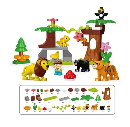 Image of Building Blocks Bricks Set, Build, Learn and Play, Construction, Educational Interactive Creative DIY Toy, Compatible with All Major Brands (Animal Valley Farm, 40+ Pcs)