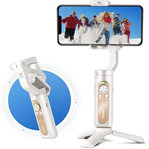 hohem Gimbal Stabilizer for Smartphones - Phone Gimbal, Various Professional Shooting Functions for Vlog Youtuber, Portable, Face Track 3.0, Gimble for iPhone and Android - iSteady X, White… Cover