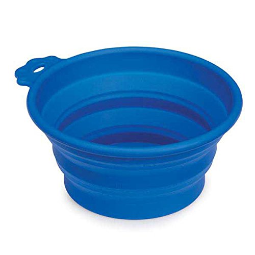 Guardian Gear Portable Dog Bowl Bend-A-Bowls Collapsible Food and Water for Dogs Traveling (Medium - 25 Ounce Blue)