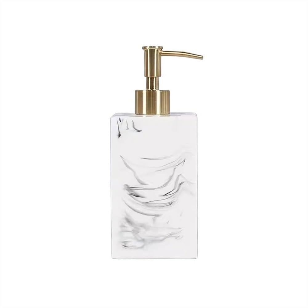 Cyairong-22 White Soap Dispenser Lotion Dispenser Bottle 500Ml Large Capacity Hotel Shower Gel Shampoo High-Grade Soap(White)