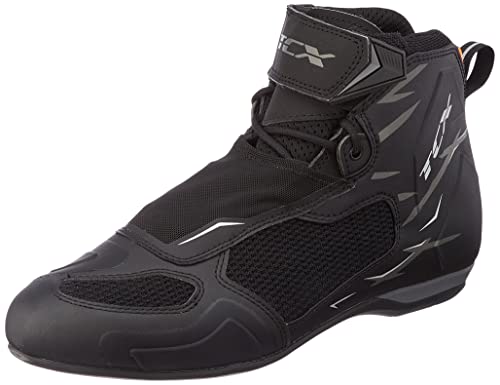 TCX Men's Biker Boots Shoes, Black Gray, 9