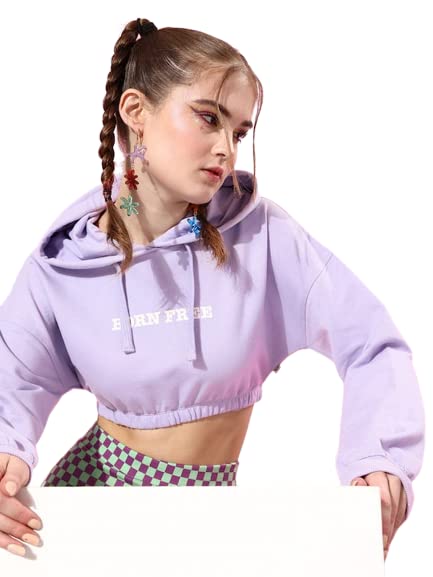 A to Z CREATION Crop Hoodie for Women