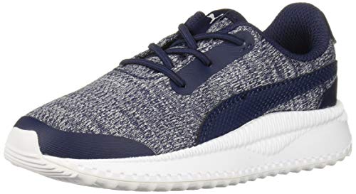 PUMA Unisex-Child Pacer Next Slip On Sneaker, Peacoat White, 3 M US Little Kid