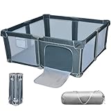 ベビーサークル 折りたたみ (グレー, 180*200cm)